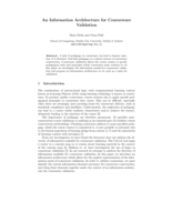 An Information Architecture for Courseware Validation