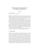 Organising the Knowledge Space for Software Components