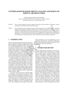 Pattern-based business-driven analysis and design of service architectures