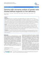 Genome-wide microarray analysis of tomato roots showed defined responses to iron deficiency