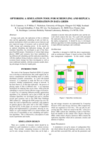 Optorsim: a Simulation Tool for Scheduling and Replica Optimisation in Data Grids