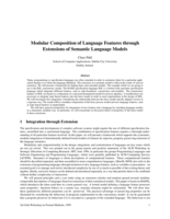 Modular Composition of Language Features through Extensions of Semantic Language Models