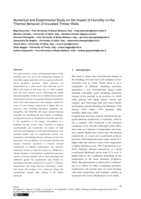 Numerical and Experimental Study on the Impact of Humidity on the Thermal Behavior of Insulated Timber Walls
