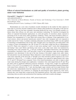Effects of selected biostimulants on yield and quality of strawberry plants growing under water limitation