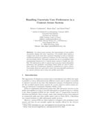 Handling uncertain user preferences in a context-aware system