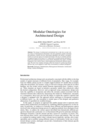 Modular Ontologies for Architectural Design