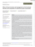 Effect of forest structure and management on the functional diversity and composition of understorey plant communities