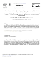 Pump-as-Turbine for energy recovery applications: the case study of an aqueduct