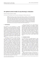 An Optimal Control Model of Crop Thinning in Viticulture