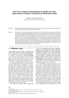 Root Cause Analysis and Remediation for Quality and Value Improvement in Machine Learning Driven Information Models