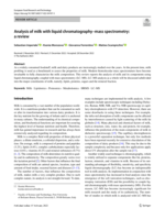 Analysis of milk with liquid chromatography–mass spectrometry: A review