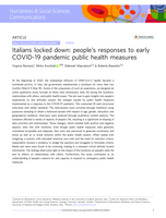 Italians locked down: people’s responses to early COVID-19 pandemic public health measures