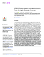 Potential of eye-tracking simulation software for analyzing landscape preferences