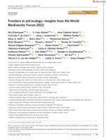 Frontiers in soil ecology: insights from the World Biodiversity Forum 2022