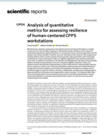 Analysis of quantitative metrics for assessing resilience of human-centered CPPS workstations