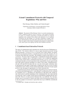 Extend Commitment Protocols with Temporal Regulations: Why and How
