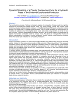 Dynamic Modelling of a Powder Compaction Cycle for a Hydraulic Press in the Sintered Components Production