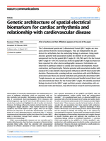 Genetic architecture of spatial electrical biomarkers for cardiac arrhythmia and relationship with cardiovascular disease