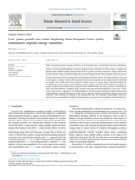 Coal, green growth and crises: Exploring three European Union policy responses to regional energy transitions