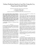 Failure Prediction based on Log Files Using the Cox Proportional Hazard Model