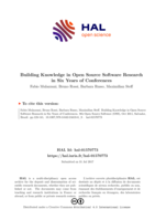 Building knowledge in Open Source Software research in six years of conferences