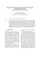 Profiling the effort of novices in software development teams: An analysis using data collected non invasively
