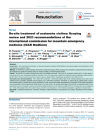 On-site treatment of avalanche victims: Scoping review and 2023 recommendations of the international commission for mountain emergency medicine (ICAR MedCom)