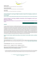 Universal Design for Learning e didattica universitaria: oltre l’emergenza, verso la progettazione universale: Le opinioni dei/delle docenti sulla didattica on‐line nel periodo del lockdown presso la Facoltà di Scienze della Formazione della Libera Universitàdi Bolzano