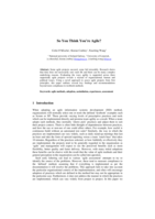 So You Think You're Agile?