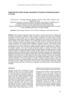 Assessing the climate change vulnerability of mountain winegrowing regions in Europe