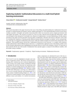 Exploring students’ mathematical discussions in a multi‑level hybrid learning environment