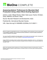 Assessing Italians’ Preferences for Mountain Beef Production Using a Best-Worst Scaling Approach