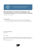 Internationalization “at home”: Fostering interand transnational perspectives in the Social Work curriculum