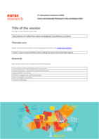 Session Narratives of collective socio-ecological transitions practices