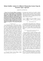 Robust Stability Analysis of a Bilateral Teleoperation System Using the Parameter Space Approach