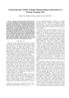 Control-theoretic Model of Haptic Human-Human Interaction in a Pursuit Tracking Task