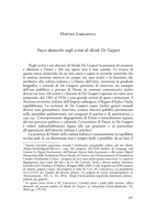 Tracce dantesche negli scritti di Alcide De Gasperi