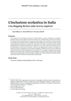 School inclusion in Italy: A Mapping Review of empirical research