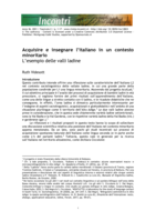 Acquisire e insegnare l’italiano in un contesto minoritario: L’esempio delle valli ladine