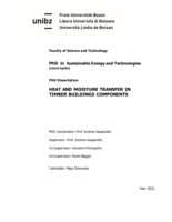 Heat and moisture transfer in timber buildings components