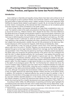 Practicing Urban Citizenship in Contemporary Italy: Policies, Practices and Spaces for Same-Sex Parent Families
