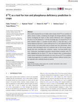 δ13C as a tool for iron and phosphorus deficiency prediction in crops