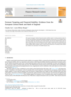 Forecast Targeting and Financial Stability: evidence from the European Central Bank and Bank of England
