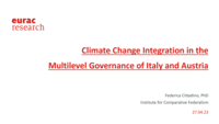 Climate change integration in the multilevel governance of Italy and Austria