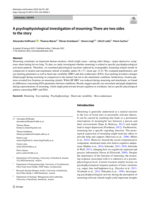 A psychophysiological investigation of mourning: there are two sides to the story