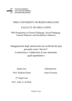 Atteggiamenti degli adolescenti nei confronti dei pari percepiti come “diversi": costruzione e validazione di uno strumento quali-quantitativo