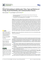 Social Networking in Adolescents: Time, Type and Motives of Using, Social Desirability, and Communication Choices