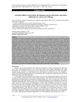 Assessing children's gross-motor development: Parent and Teacher agreement: Implication for school and wellbeing