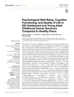 Psychological Well-Being, Cognitive Functioning, and Quality of Life in 205 Adolescent and Young Adult Childhood Cancer Survivors Compared to Healthy Peers