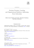 Decision Premises, Learning and Organizational Resilience Addressing Novel Adversities